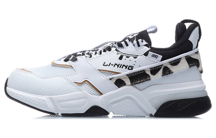 Li-Ning Li Ning 001 Cushioning Slip Resistant Abrasion Resistant Low top Running Shoes Women's White Black