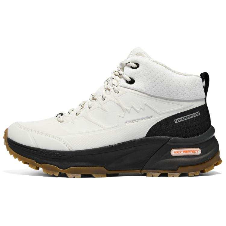 Skechers Max Protect Fabric Abrasion Resistant Mid top Casual Shoes Women's White Black