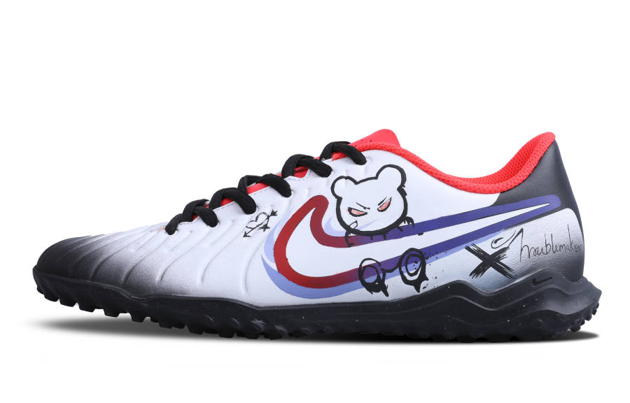 Nike Nike Tiempo Legend 10 Slip Resistant Abrasion Resistant Soccer Shoes Men's Black White Red