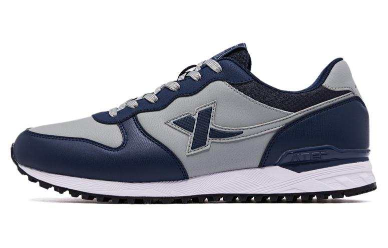 XTEP Slip Resistant Abrasion Resistant Low top Casual Shoes Men's Gray Blue