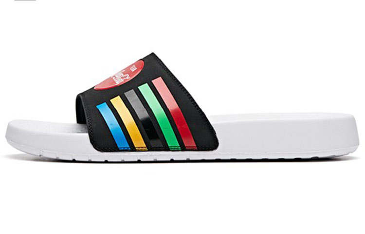 ANTA Coca Cola x Anta Life Collection EVA Slide Slippers Men's Left Black Right Red