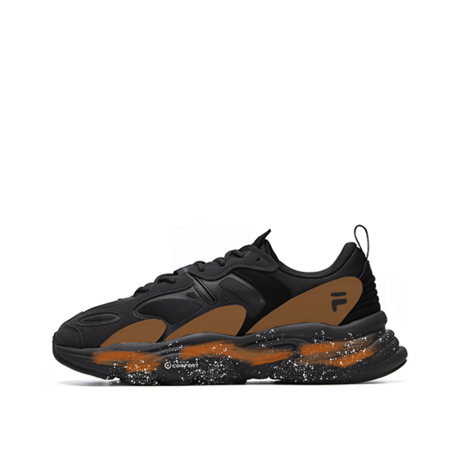 FILA Mars 2 Abrasion Resistant Low top Casual Shoes Men's Black Orange