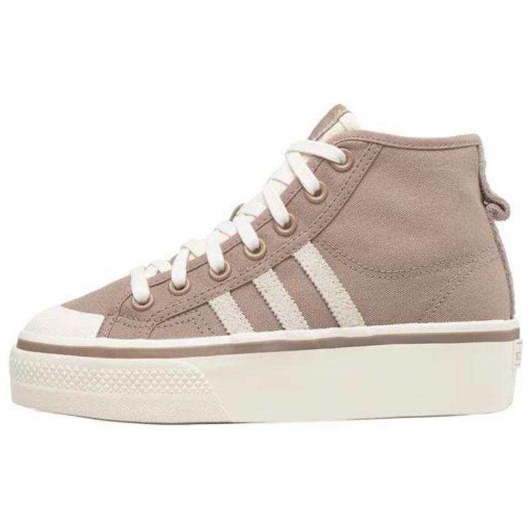Adidas Adidas Nizza Platform Slip Resistant Abrasion Resistant Mid top Casual Shoes Women's Brown