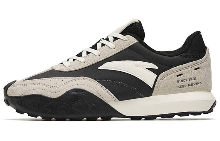 Anta Abrasion Resistant Abrasion Resistant Low top Casual Shoes Women's Black Gray White