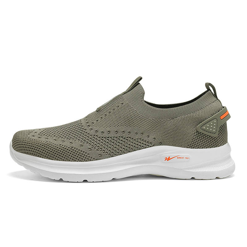 Binary Binary Cushioning Slip Resistant Breathable Cushioning Slip Resistant Breathable Low top Casual Shoes Men's Gray Green