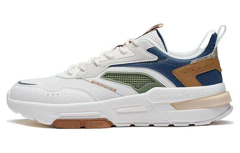 361° Versatile Slip Resistant Abrasion Resistant Low top Casual Shoes Men's White Blue Brown