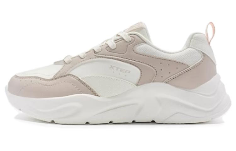 XTEP Lightweight Abrasion Resistant Low top Casual Shoes Women's Pink Brown Beige White