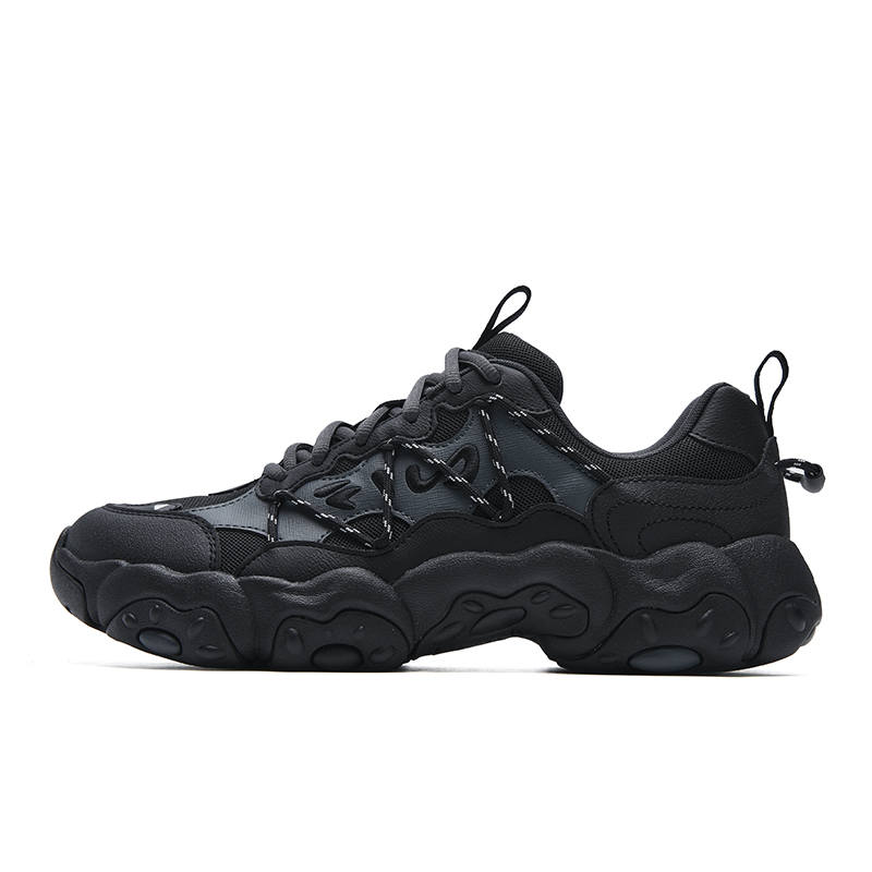 FILA FLUID 6 Abrasion Resistant, Breathable, Lightweight Low top Casual Shoes Men's Black Gray