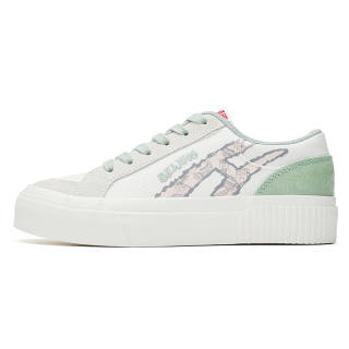 BAINIANHUANQIU Low top Casual Shoes Women's White Green