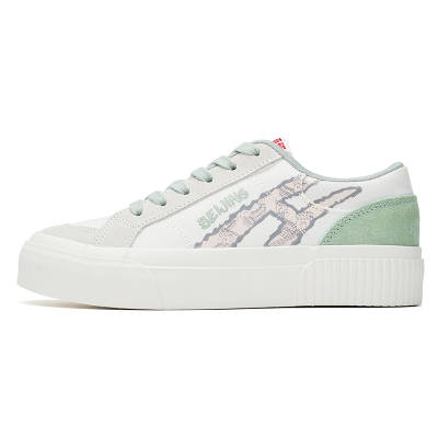 BAINIANHUANQIU Low top Casual Shoes Women's White Green
