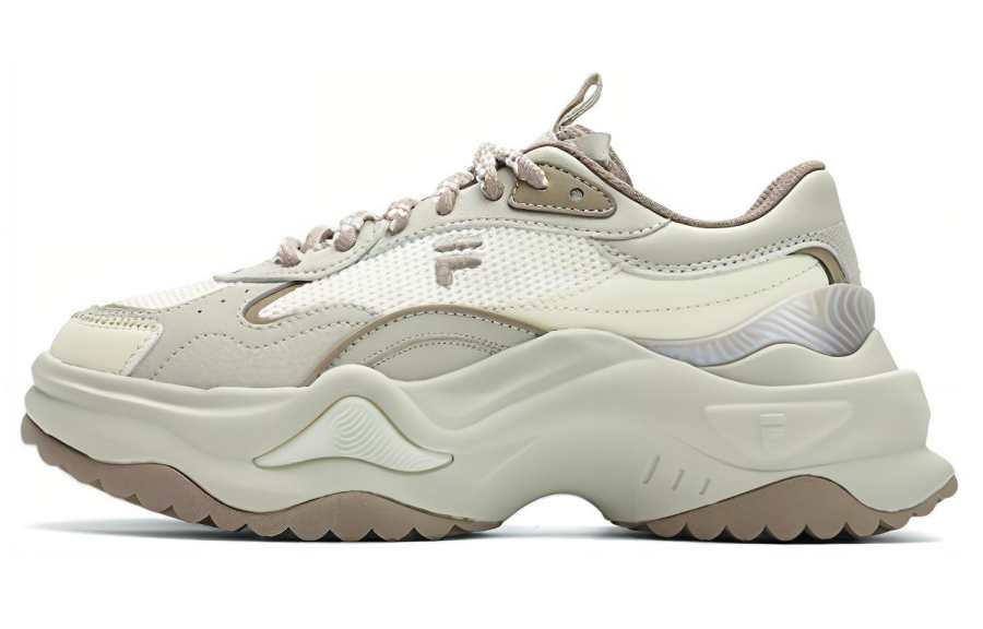 FILA FUSION BIANCO II Textile, Synthetic Leather Coverage Low top Casual Shoes Women's Umber Gray