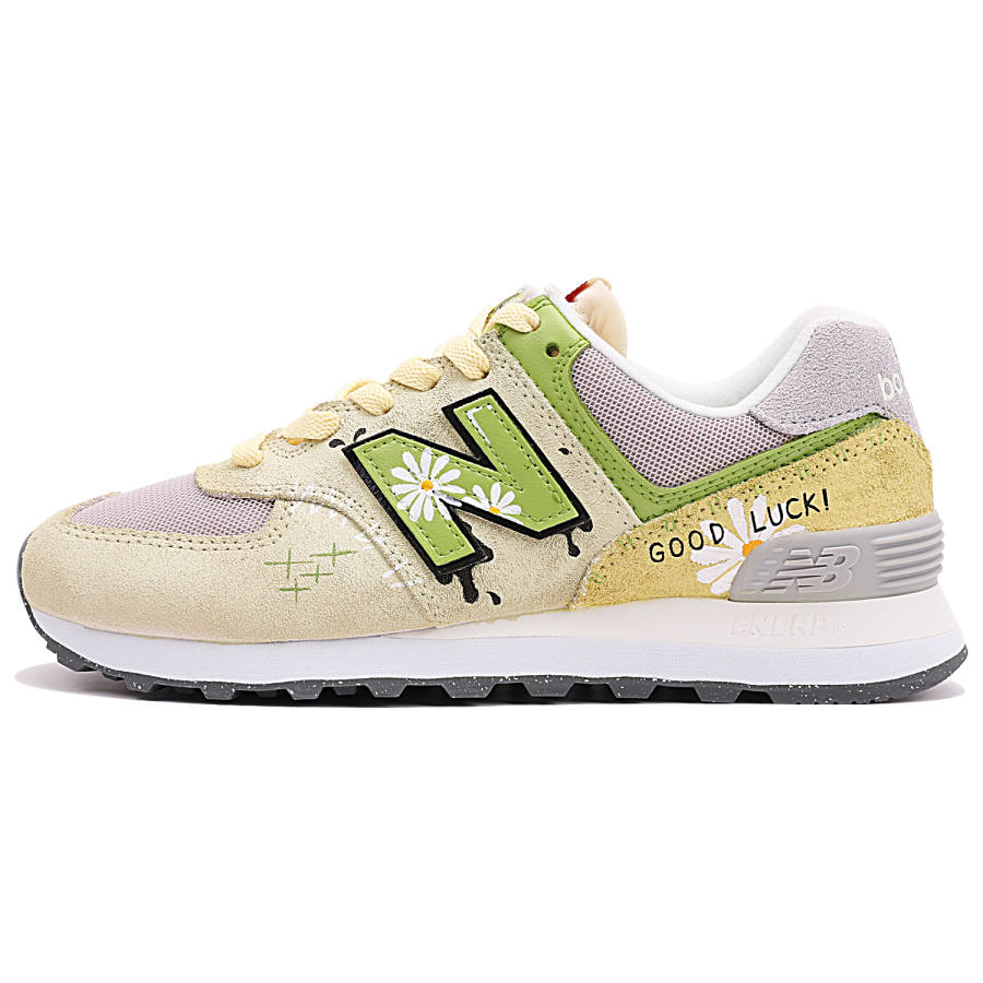 New Balance New Balance NB 574 Slip Resistant Low top Casual Shoes Unisex Yellow Green