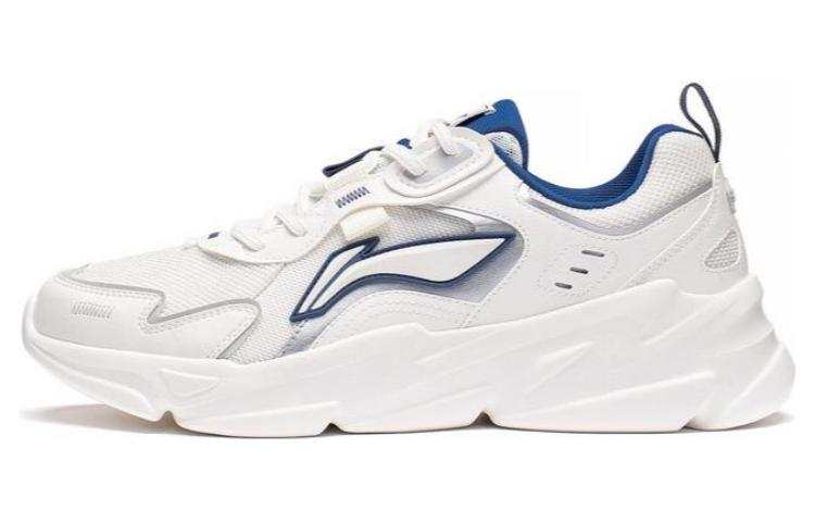 Li-Ning Li Ning Cloud Sea Slip Resistant Abrasion Resistant Low top Sports Casual Shoes Men's Mist White Silver