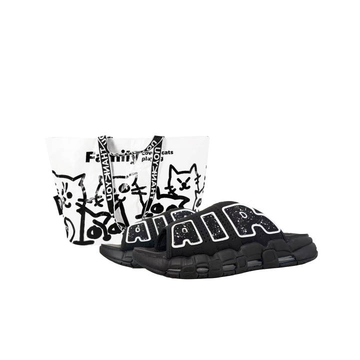 Nike Nike Air More Uptempo Slide Slippers Men's Black