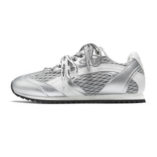 SENGUOGUO Cushioning Slip Resistant Abrasion Resistant Low top Casual Shoes Unisex Silver