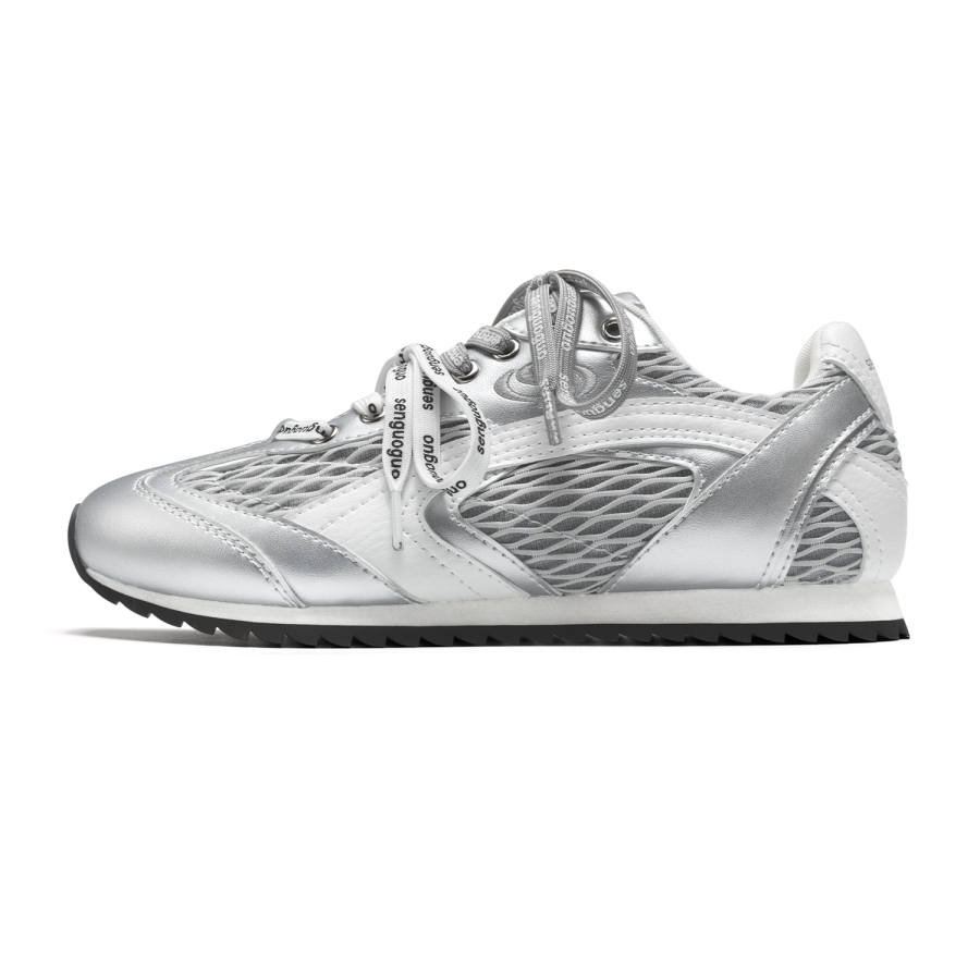 SENGUOGUO Cushioning Slip Resistant Abrasion Resistant Low top Casual Shoes Unisex Silver