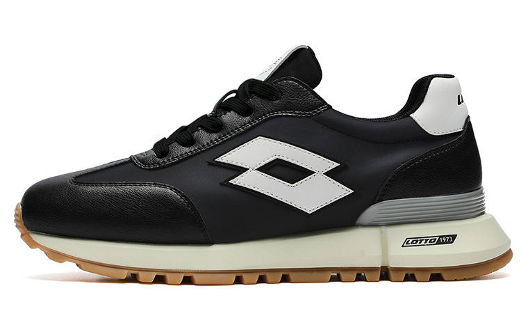 LOTTO Tiger Race Slip Resistant Abrasion Resistant Balance Support Low top Casual Shoes Men's Black
