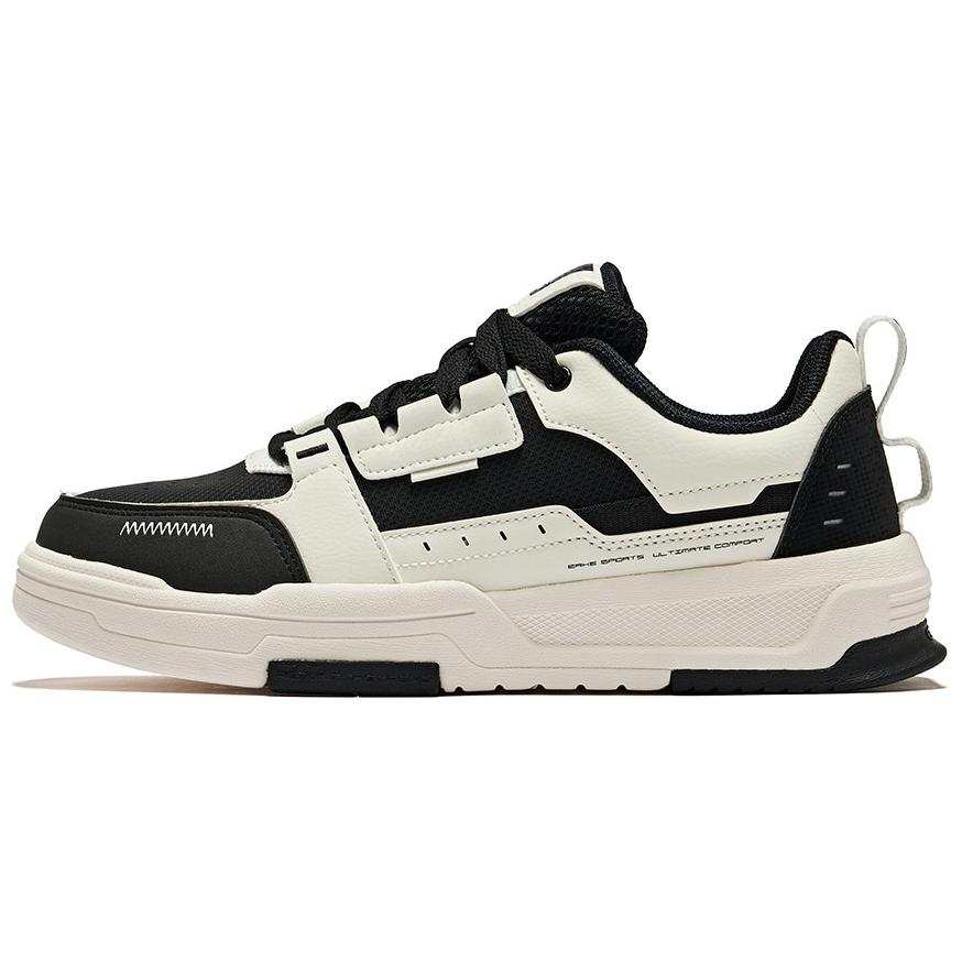 Erke Abrasion Resistant Cushioning Slip Resistant Breathable Low top Casual Shoes Women's Black White