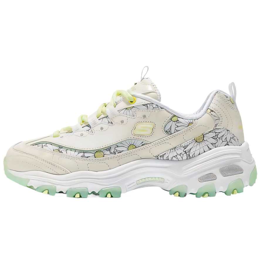 Skechers DLITES Cushioning Low top Casual Shoes Women's White Green