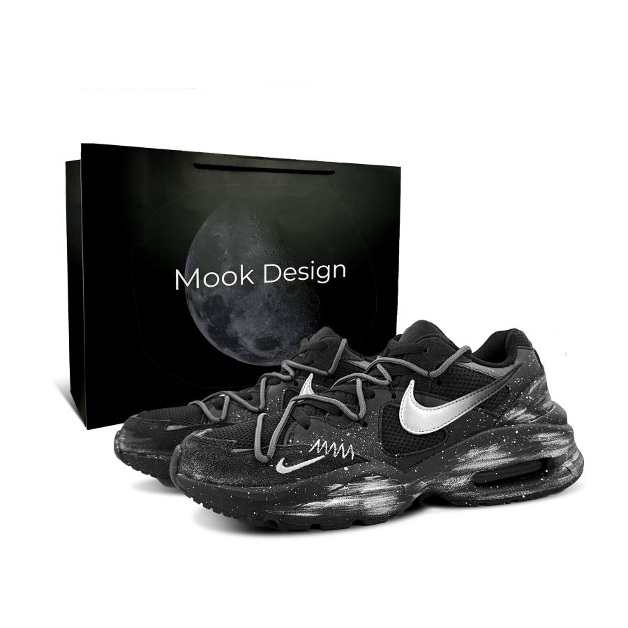 Nike Nike Air Max Fusion Cushioning Lightweight Low top Running Shoes Men's Black