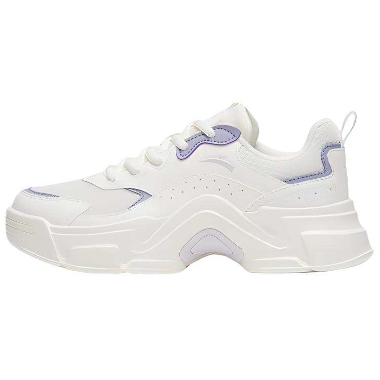 Anta Rabbit Shoes Cushioning Slip Resistant Low top Athletic Shoes Women's White Purple