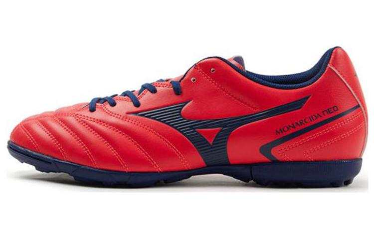 Mizuno Monarcida TF Turf Abrasion Resistant Breathable Abrasion Resistant Breathable Soccer Shoes Men's Red Blue