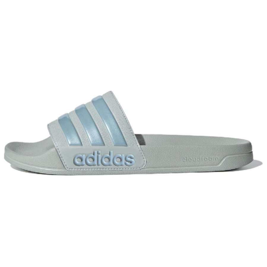 Adidas Adidas Adilette Shower Slides Wonder Silver Magic Grey Met Wonder Blue