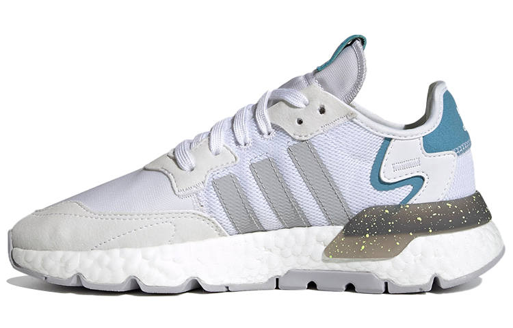 Adidas Originals Nite Jogger Shoes White/Blue Women's