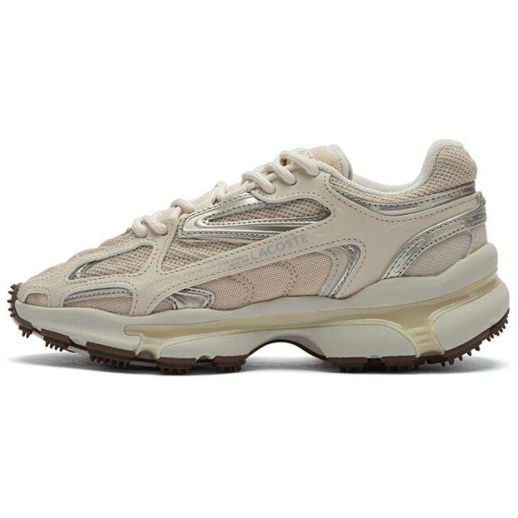 LACOSTE L003 Abrasion Resistant Low top Casual Shoes Women's Beige
