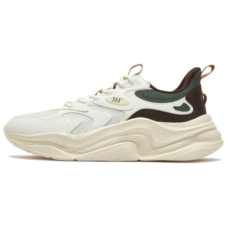 361° Cushioning, Wear Resistant Low top Casual Shoes Men's Beige Green Brown
