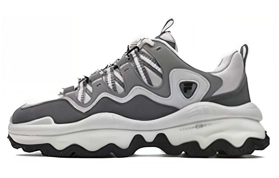 FILA FUSION QD 96 DX Textile, Synthetic Leather Low top Casual Shoes Men's Dark Gray