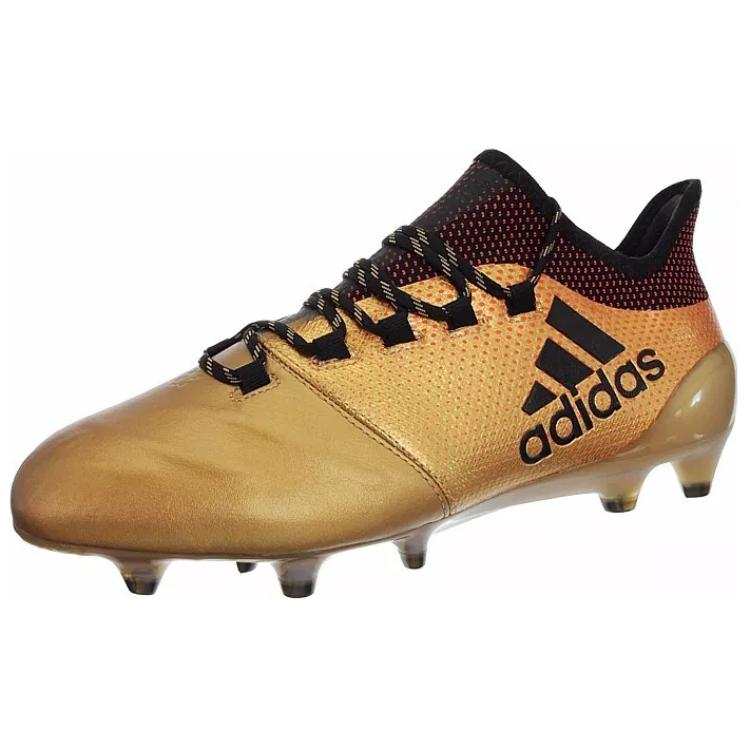 Adidas Adidas FG Firm Ground Slip Resistant Abrasion Resistant Soccer Shoes Men's Gold Black