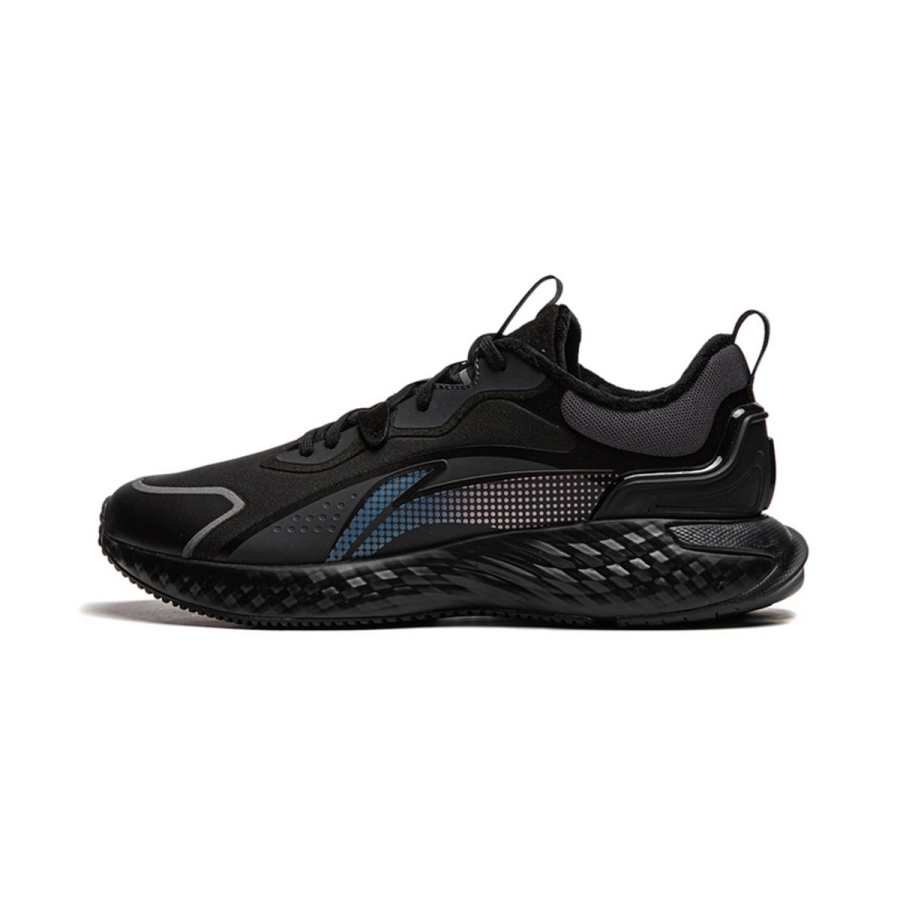 Li-Ning Li Ning Comfortable Minimalist Style Fleece Lined Slip Resistant Thermal Low top Casual Shoes Men's Black