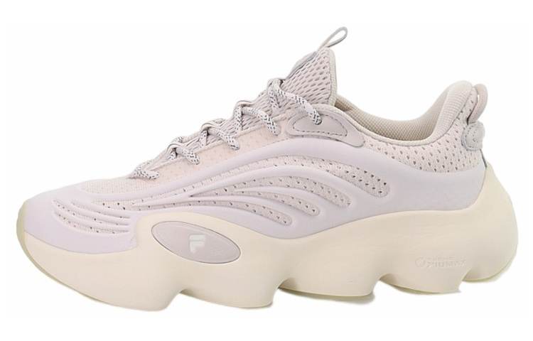 FILA FUSION Ray 3 PU, Textile, Synthetic Leather Retro Sports Low top Casual Shoes Women's White Sand