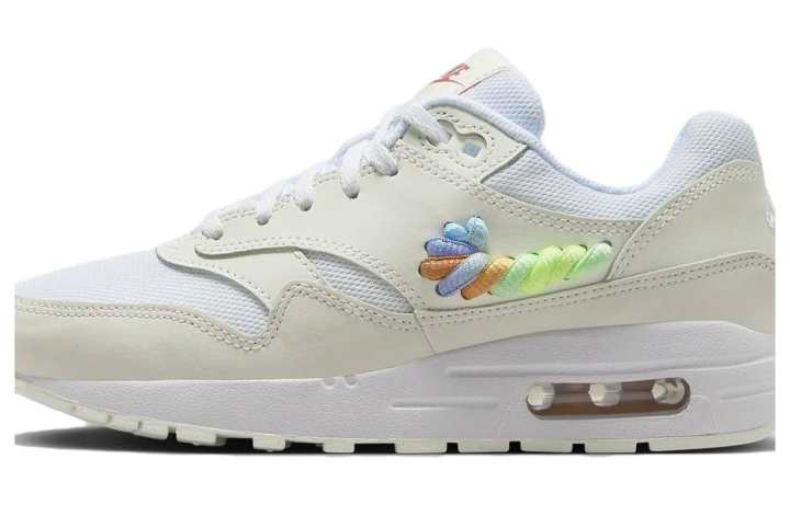 Nike Nike Air Max 1 Abrasion Resistant Low top Casual Shoes Men's Ecru