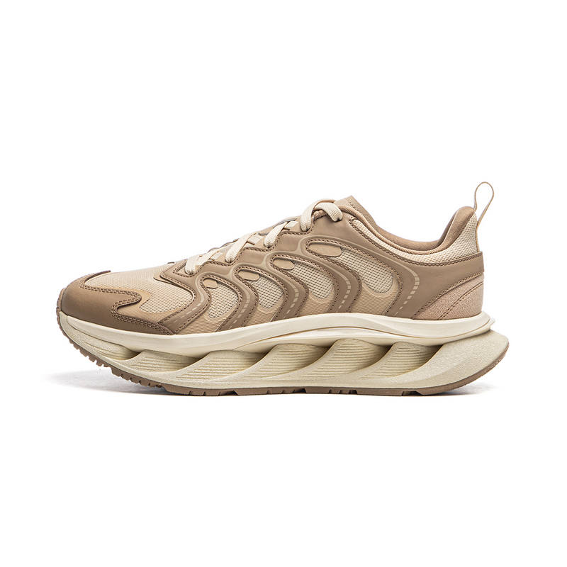 Li-Ning Li Ning Slip Resistant Abrasion Resistant Low top Casual Shoes Men's Tawny