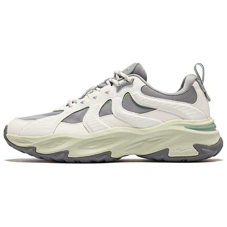Erke Xun Slip Resistant Abrasion Resistant Low top Casual Shoes Men's White Gray Green