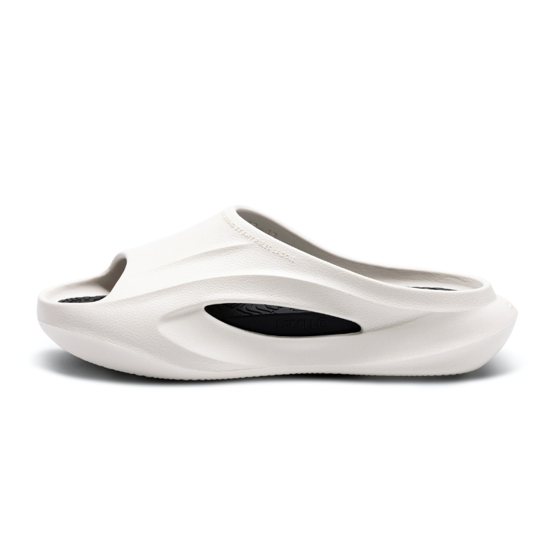 LADOLL Slide Slippers Unisex White/Black