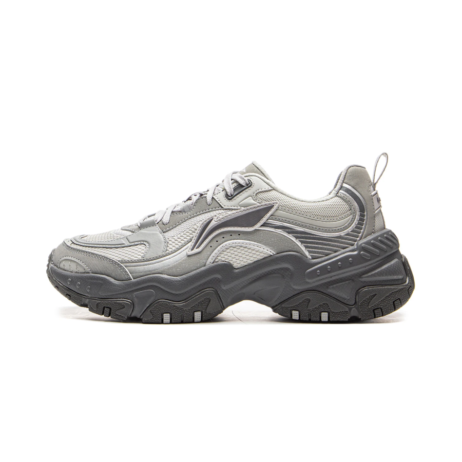 Li-Ning Li Ning Brown Sugar Cushioning Rebound Breathable Low top Casual Shoes Men's White Gray