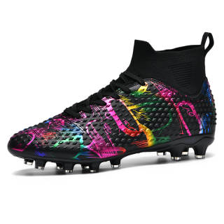 BIANSULONG AG Artificial Ground Soft Ground Soccer Shoes Unisex Black