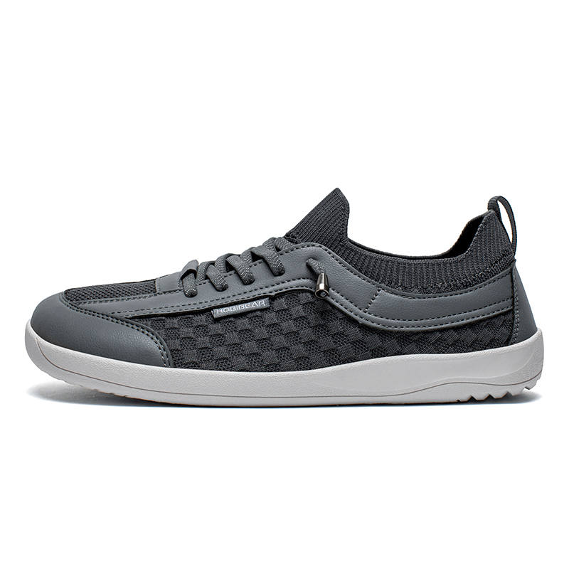 HOBIBEAR Synthetic Leather, Textile Abrasion Resistant Breathable Low top Casual Shoes Unisex
