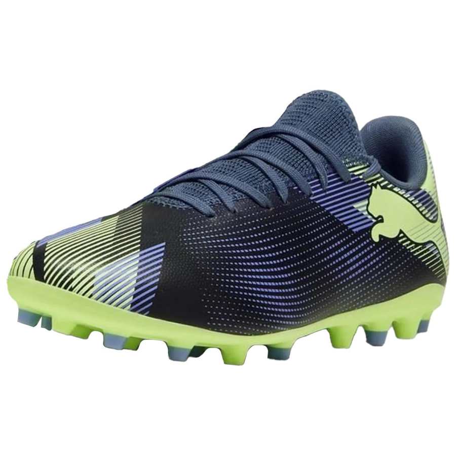PUMA FUTURE 7 PLAY MG Soccer Shoes Men's Yellow Blue