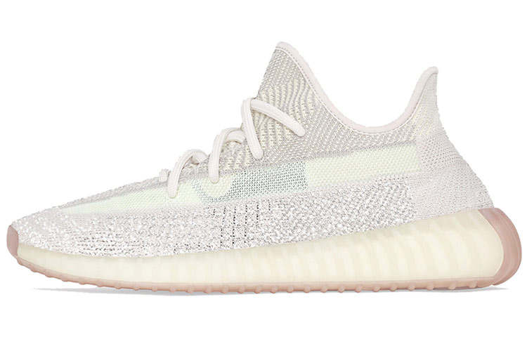 Adidas Originals Yeezy Boost 350 V2 'Citrin Reflective Baby's Breath, Pink Breathable Low top Casual Shoes Unisex Pink