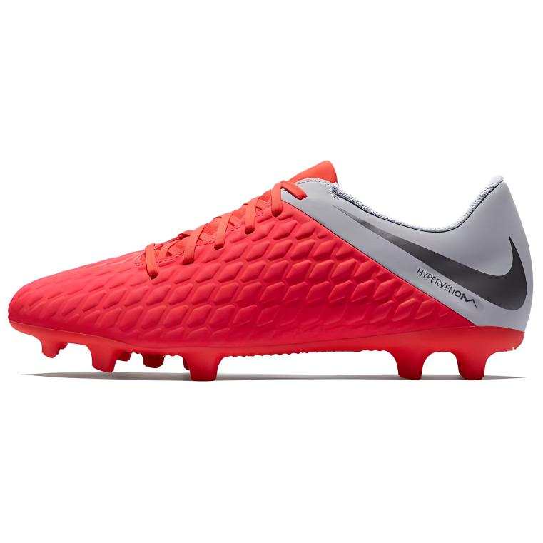Nike Nike FG Firm Ground Cushioning Slip Resistant Abrasion Resistant Soccer Shoes Men's Red Gray