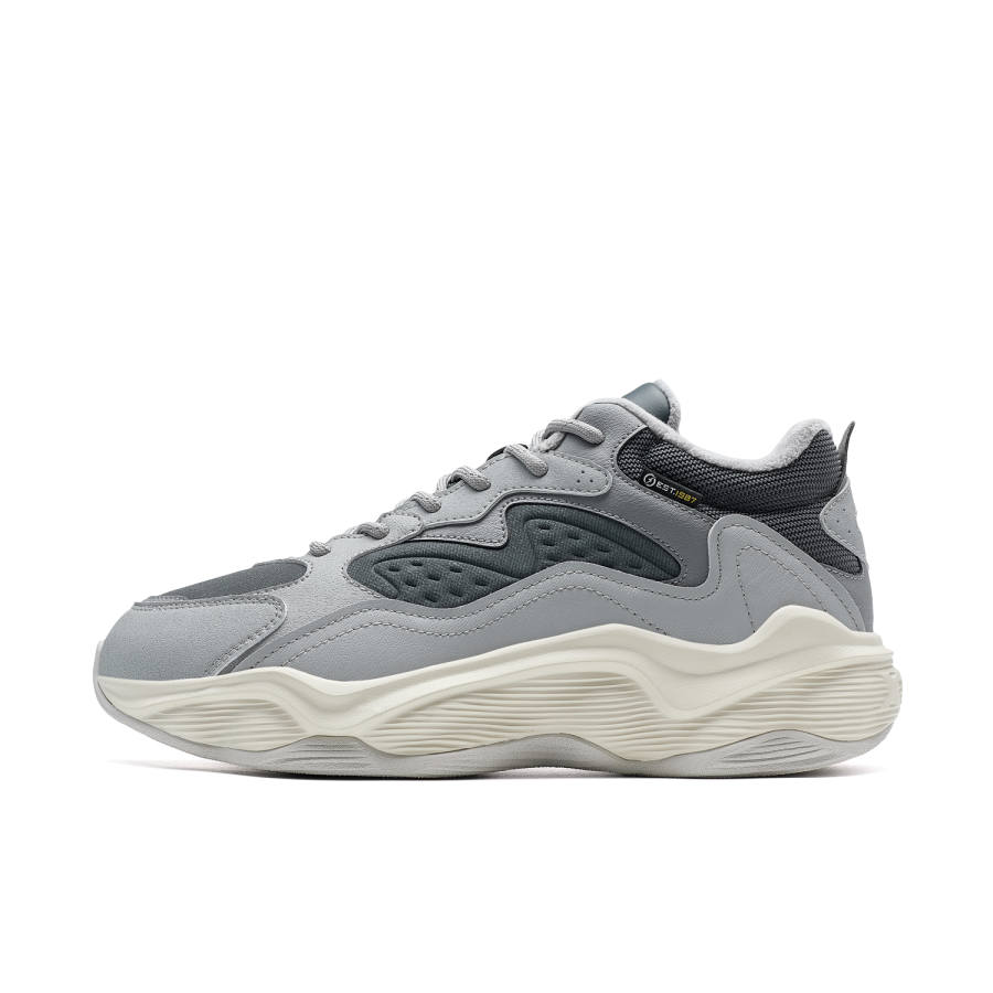 XTEP Comfortable Fashion, Fleece Lined, Insulated Shoes Thermal Abrasion Resistant Slip Resistant Mid top Casual Shoes