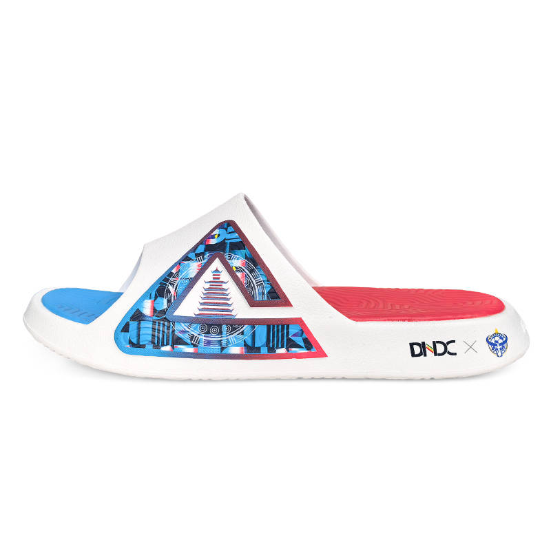 PEAK PEAK Slide Slippers Men's White Blue Red