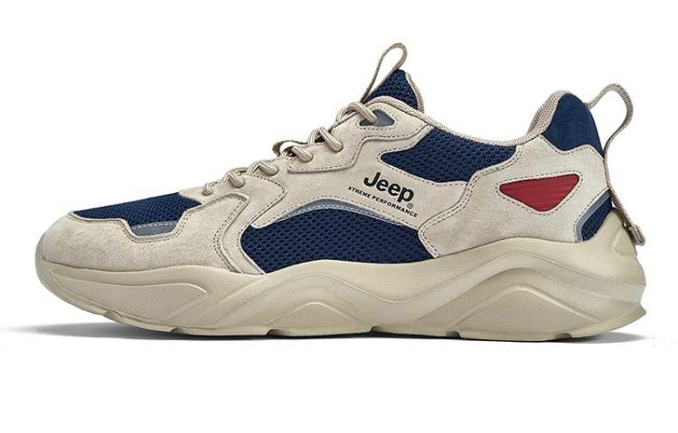 Jeep Textile, Pigskin Low top Casual Shoes Men's Blue