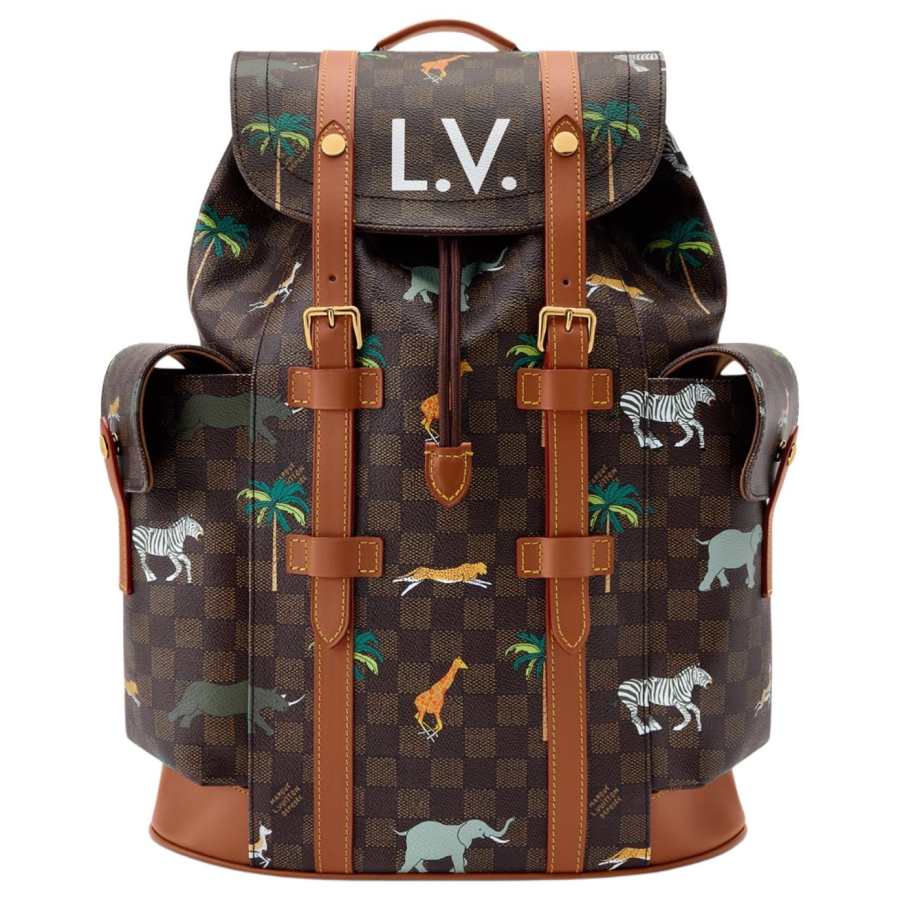 LOUIS VUITTON LOUIS VUITTON The Darjeling Limited Collaboration CHRISTOPHER Damier Heritage Coated Canvas Backpack Medium Men's Brown