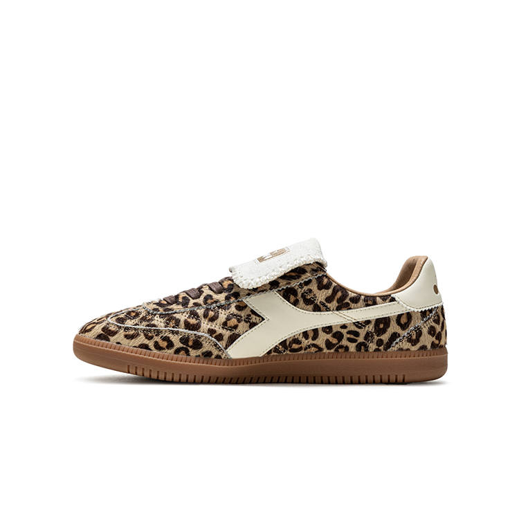 Diadora Saunter Slip Resistant Abrasion Resistant Low top Casual Shoes Women's Leopard Print Spot