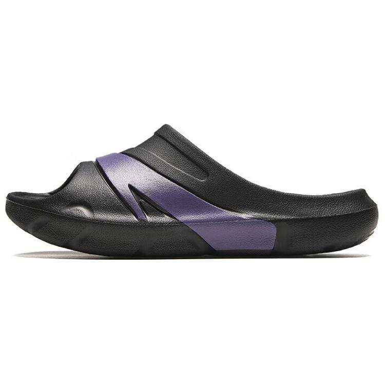 Anta C37 Series Quiet Abrasion Resistant Slide Slippers Women's Black Purple